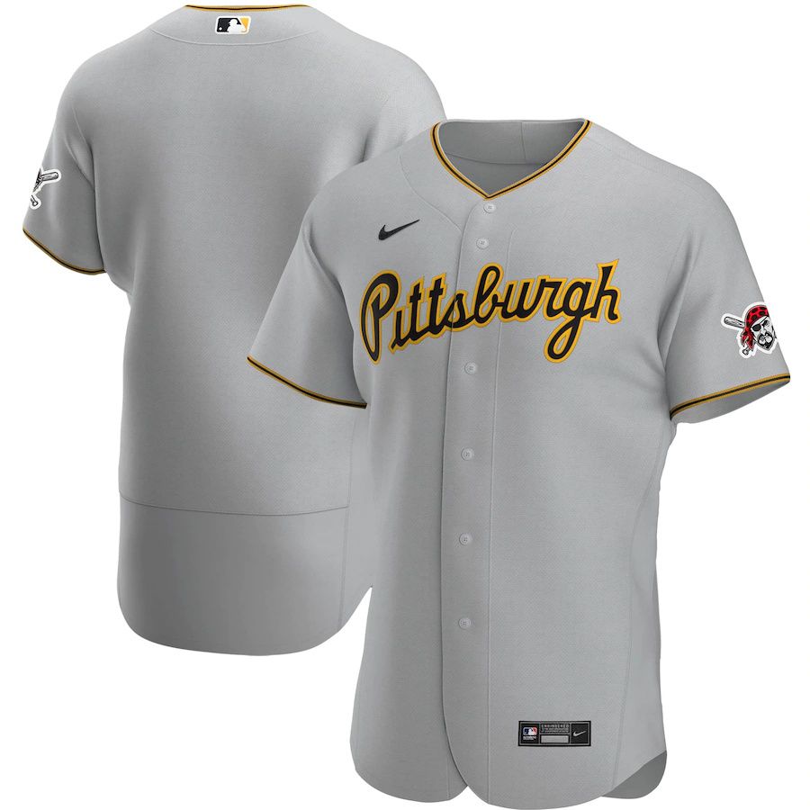 Cheap Mens Pittsburgh Pirates Nike Gray Road Authentic Team MLB Jerseys